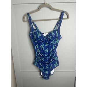 EKOUAER Women's Size Medium Swimsuit/Retro Style/Tummy Control/Cute Cactus Print